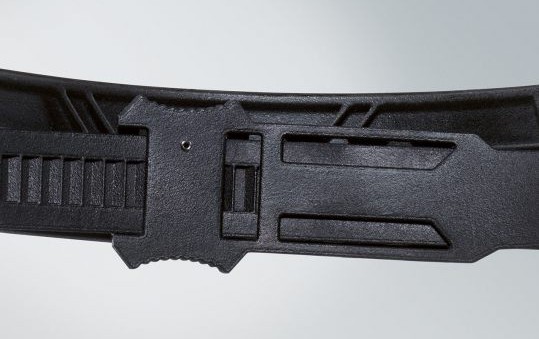 The Uvex Pheos Faceguard has an adjustable strap