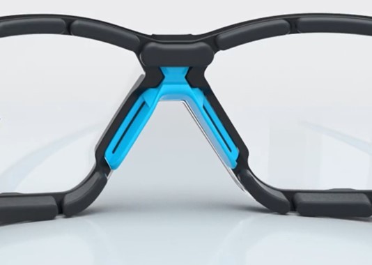 The Clip-In Frame In Place On the SuXXeed Clear Lens Safety Glasses