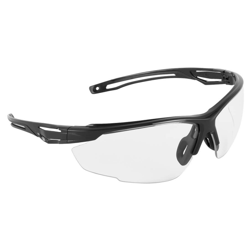 Portwest PS36 Anthracite Clear Glasses SafetyGoggles.co.uk