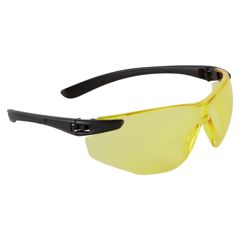 PS38 Ultra Amber Wraparound Glasses - SafetyGoggles.co.uk