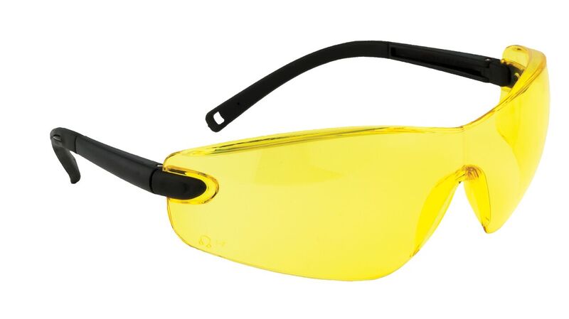 Portwest Amber-Lens Profile Frameless Glasses
