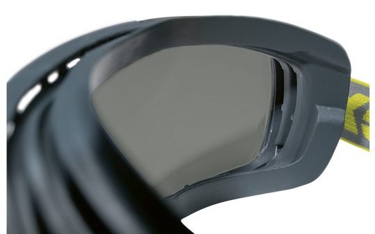 Enough volume for prescription glasses beneath goggles Enough volume for prescription glasses beneath goggles