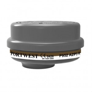 Portwest A2P3 Combination Filter Bayonet Connection P952BKR (Pack of 4 Filters)