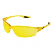 MCR Law 2 Amber Scratch-Resistant Wraparound Safety Glasses