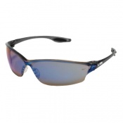 MCR Law 2 Blue Mirror Scratch-Resistant Wraparound Safety Sunglasses