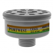 Portwest ABEK2 Gas Filter with Universal Tread P926BKR (Pack of 4 Filters)