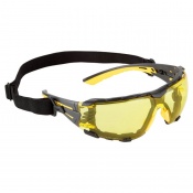 Portwest PS28 Tech Look Pro KN Amber Lens Safety Glasses