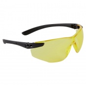 Portwest PS38 Ultra Amber Lens Metal-Free Wraparound Safety Glasses