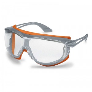 Uvex Skyguard NT Orange-Framed Clear Safety Glasses 9175-275